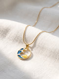 Anti Tarnish Chain with Pendant – Gold Ocean Wave Necklace