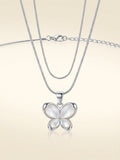 Anti Tarnish Silver Chain with Mother of Pearl Butterfly Pendant